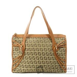 Fendi Zucchino Tote Bag Canvas